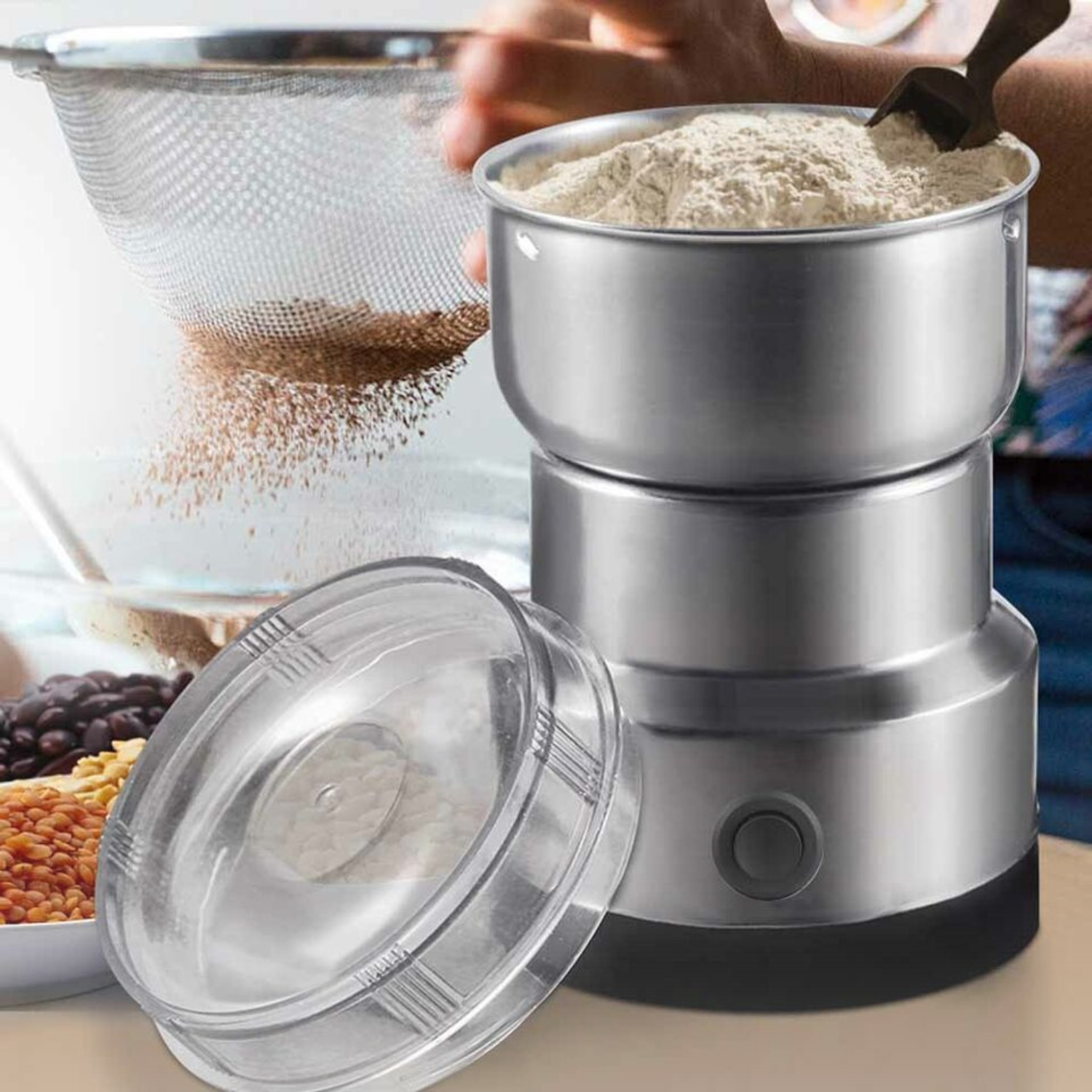 The All-in-One Smash Machine: Multifunction Grinder, Grain Grinder, Coffee Bean Powder Machine for Home and Office
